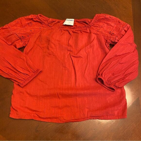 Old Navy | Red Bohemian Blouse, Size 8 - Picture 2 of 5